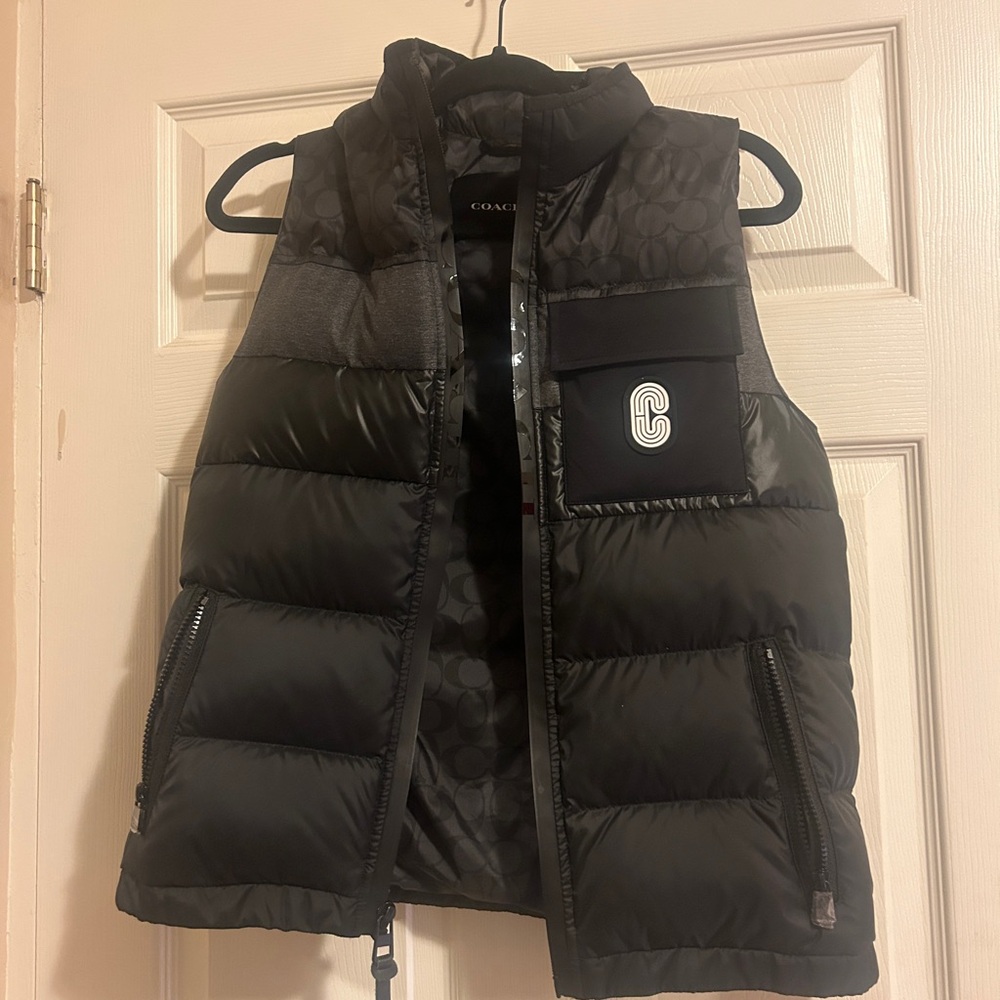 Coach Black Puffer Vest